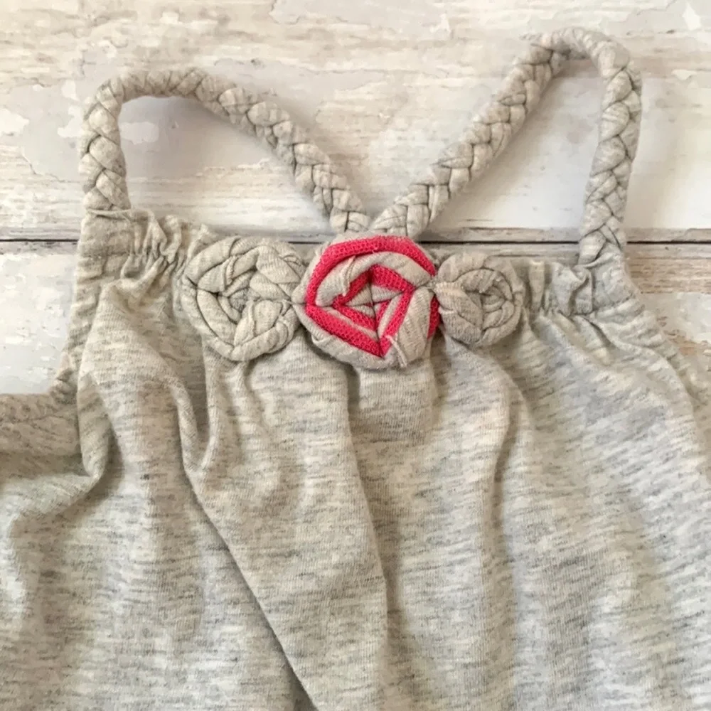 OshKosh 24m Girls Tank Top Summer Shirt Kids Toddler Gray 100% Cotton